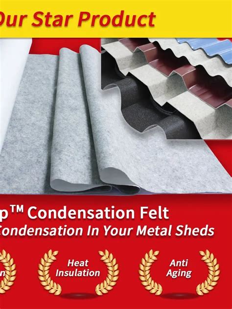 box section metal roofing sheet with an anti-condensation felt|anti condensation metal roofing.